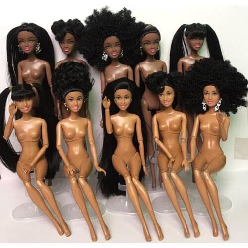 20pcs Wholesale American Doll African Black Girl 12 Joints Movable Girls Doll for Birthday Gifts 32CM