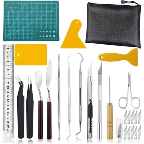 27Pcs/set Craft Vinyl Tools Set Vinyl Weeding Tools Kit For Cutting Basic Vinyl Tool Silhouettes Cameos Lettering DIY Accessory