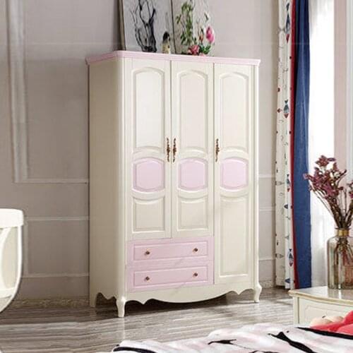 American wardrobe small family bedroom childrens solid wood wardrobe simple modern economy cabinet childrens wardrobe