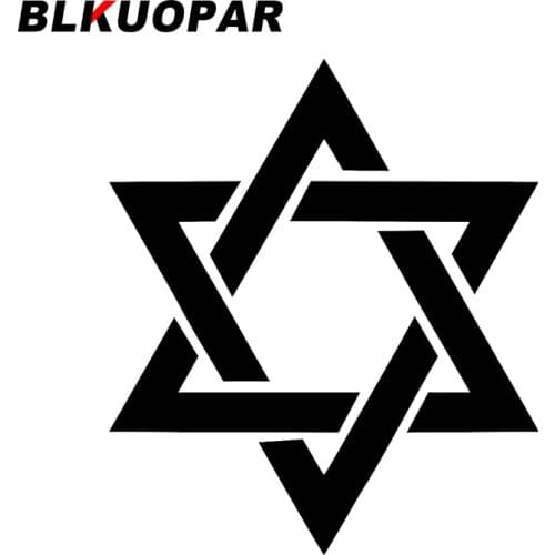BLKUOPAR for Star of David Car Stickers Personality Vinyl Decals Scratch-Proof Vehicle Refrigerator Windshield Decor Car Label