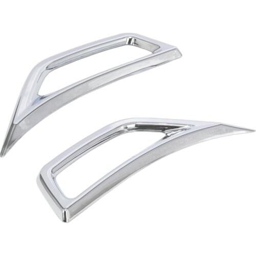 Side Air Flow Cover, 2pcs Car Side Air Flow Intake Vent Net Hole Cover Decorative Sticker Universal(Chrome Silver)