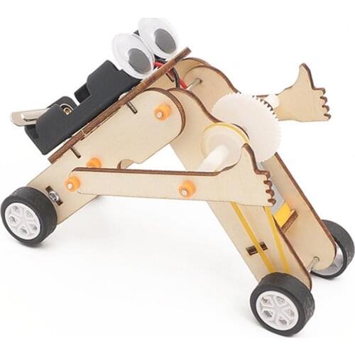 1 Set Wooden Physics Experiment Robot Scientific Movable Magnet Circuit Experiment Robot Physics Kid Toy