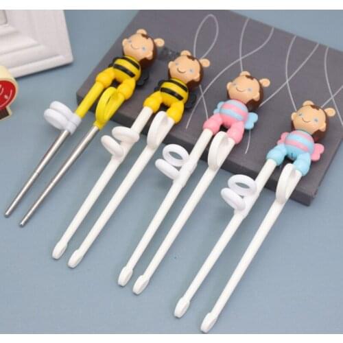 Toddler Baby Girls Boys Cartoon Learning Training Chopsticks For Infant Kids Chinese Chopsticks Learner