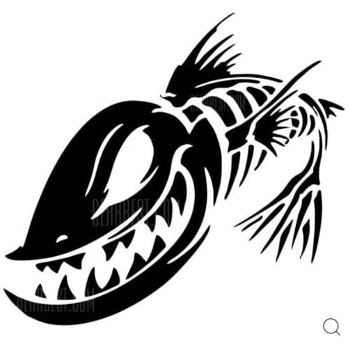 Hot Selling Fish Skeleton Pattern Car Stickers Vinyl Art Car Decal Waterproof Car Window L222