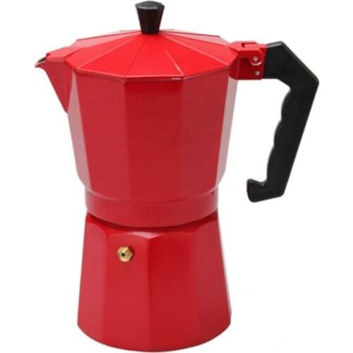 Italian Coffee Maker Machine Moka Pot Octagonal Aluminum Coffee Pot Espresso Machine 150/300/450ml Suitable for Gas Heating Pots