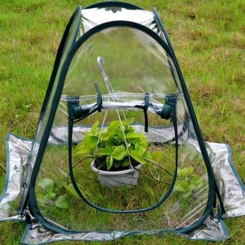 Lvju Mini Green House 75*75*80cm Transparent Plastic Covering Material Petty Greenhouse For Seedlings