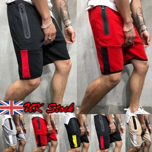 UK Men Elastic Waist Shorts Gym Sports Running Training Sleep Casual Shorts Athletic Short GYM Outwear Slim Fitness M-3XL