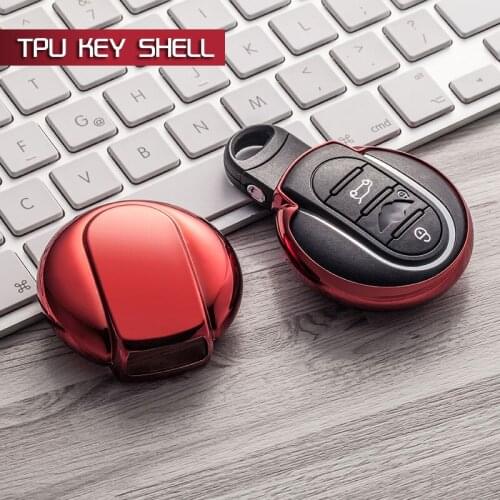Red key Case Shell Cover TPU Smart Soft Protective for BMW MINI COOPER F54 F55 F56 F60