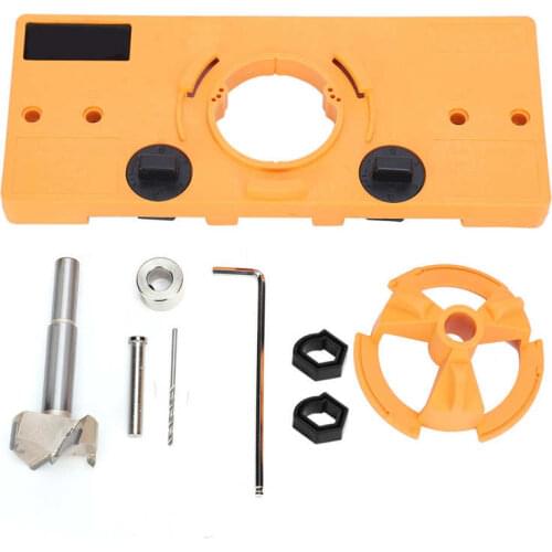 35mm Engineering Plastic Hinge Drill Guide Jig Boring Hole Drill Guide Cutter Bit Set