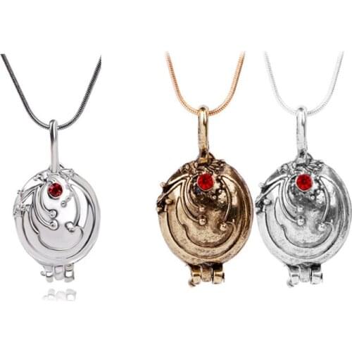 Wholesale 24PCS/Lot The Vampire Diaries Elena vervain Necklace Locket Pendant Plated For Men Women Gifts Jewelry Dropshipping