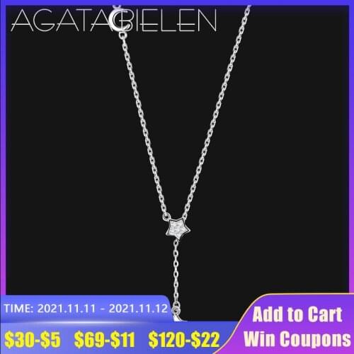 Star Pendant Necklace 925 Sterling Silver Necklace Women Chain Necklaces for Women Gift bijoux femme