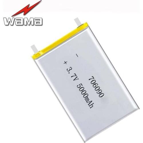 2pcs Wama 706090 5000mAh 3.7V Rechargeable Batteries Lithium Polymer Power Digital Battery
