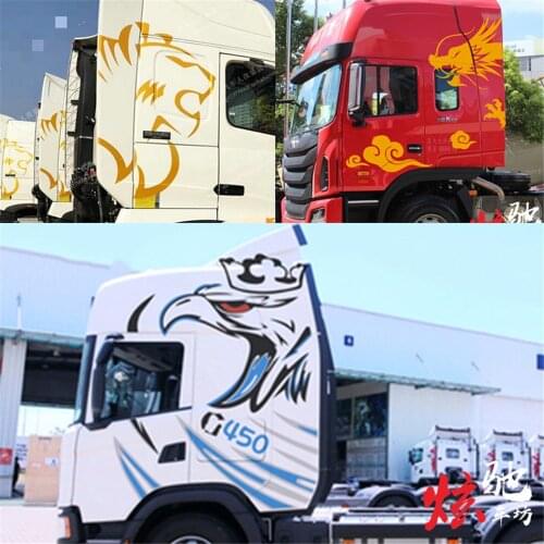 Suitable for SCANIA truck head trailer Jiefang J6P Chenglong H7 Auman GTL truck Scania modified rally car stickers