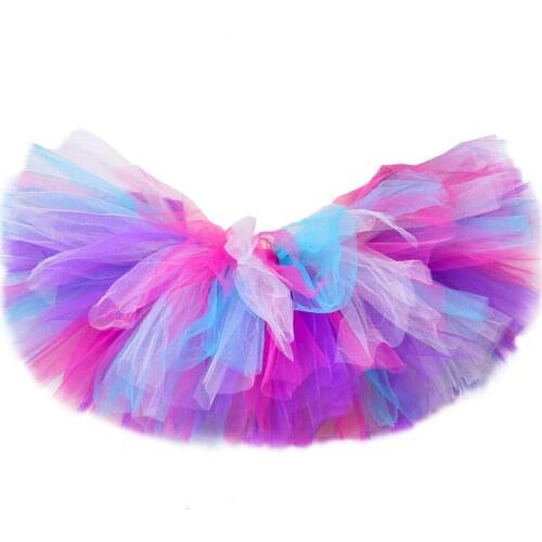 Fluffy Children Girls Tutu Skirt Rainbow Kids Tutu Skirt Toddler Baby Girl Birthday Party Costume Cake Smash Tulle Girls Skirts