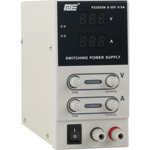 QJE PS3005 30V 5A Professional LCD Digital Adjustable DC Power Supply Laboratory Switching Power Supply 220V-230V US/EU/AU Plug