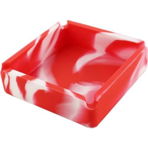 Silicone Square Ashtray Camouflage Ashtray Heat Resistant Waterproof Shatterproof Cigar Ash Tray Room Tool