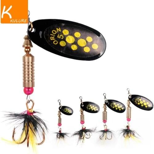 Spinner Fishing Lures Wobblers CrankBaits 3.5g-12g Jig Shone Metal Sequin Trout Spoon With Feather Hooks for Carp Fishing Pesca