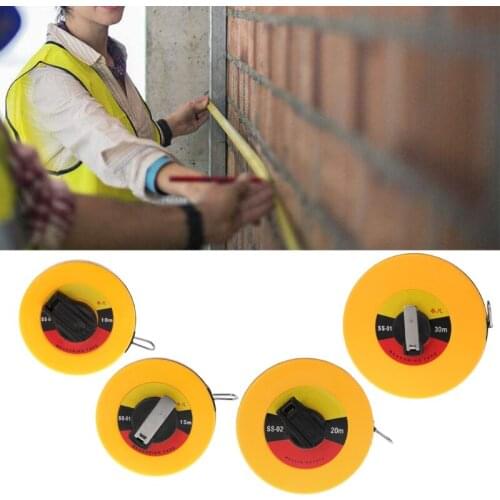 Fiber Measuring Tape 10/15/20/30m Hand-held Disc Flexible Ruler Wind Up Measure