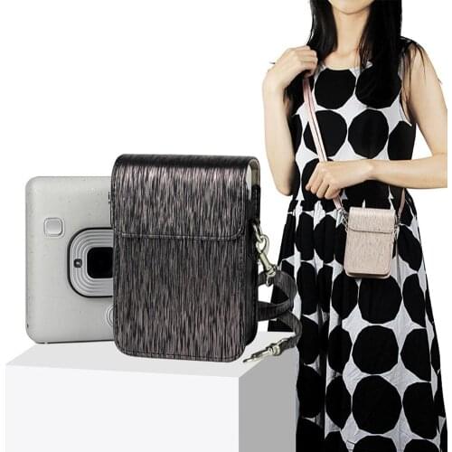 Streamer Brushed Protective Shoulder Case For Fuji Fujifilm Instax Mini Liplay PU Leather Handbags For MiniLiplay Camera Bags