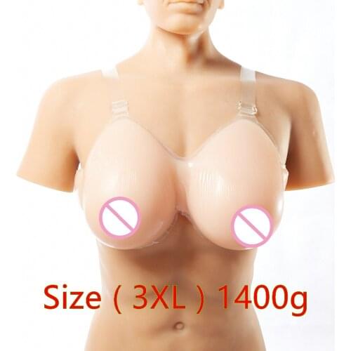 Hot Sale E Cup 1400g with strap False breast Artificial Breasts Silicone Breast Forms Fake boobs realistic silicone breast form