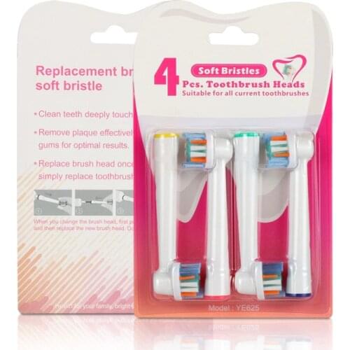 2 packs YE625 8pcs Replacement YE625 electric toothbrush head for For Oral B 3D Excel