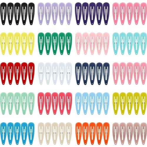 50PCS New Women Girls Cute Colorful Waterdrop Shape Hairpins Sweet Hair Clips Barrettes Slid Clip Fashion Hair Accessories