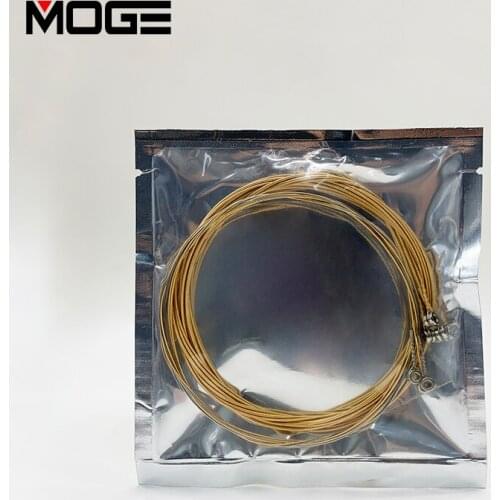 6pcs/set Universal Acoustic Guitar String Brass Hexagonal Steel Core Strings For Musical Instruments Guitars Strings Guitar Part