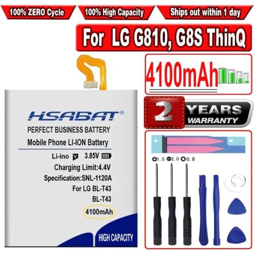 HSABAT 4100mAh BL-T43 Battery for LG G810, G8S ThinQ, G8S ThinQ Global, LMG810EA, LMG810EAW, LM-G810EAW