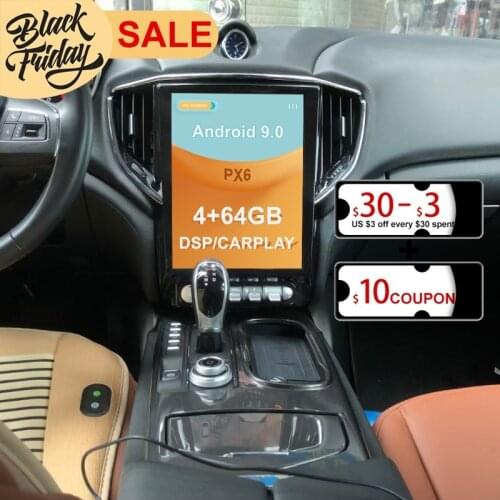 Android 10 Tesla Style Screen For Maserati Ghibli 2013 2014 2019 Car Multimedia Function Player GPS Radio Car Stereo Head Unit