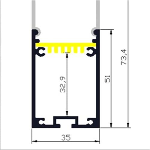 2m/pcs 30pcs/lot Widely use aluminum profile for wearable led strips lighting / aluminum profile led strip light Free Shipping