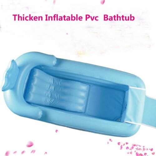 165x85x45cm Blue/Purple Bathtub Thickening Big Inflatable Bathtub With Seat Cushion Adult Folding Tub Pvc Insulation Bucket