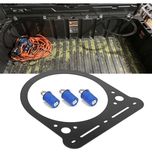 For Polaris 2017-2020 Ranger XP1000 Cargo Bed Bucket Caddy Tool Carrier Holder W Tie Down Plunger CNC Steel Powder Coated Black