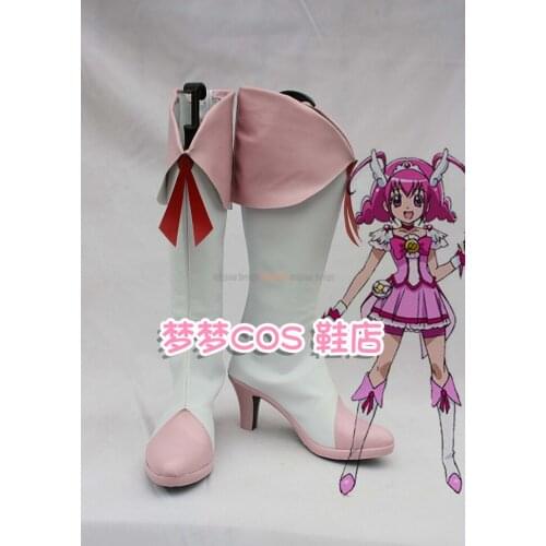 HappinessCharge PreCure!/Pretty Cure! smile Cure Happy Anime Characters Shoe Cosplay Shoes Boots Party Costume Prop