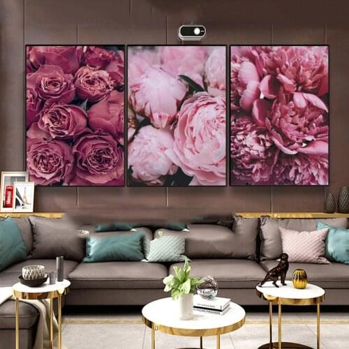 Sale Triptych Diamond embroidery Flower mosaic Diamant painting 5d puzzle handmade crystal picture 3 piece set Gift