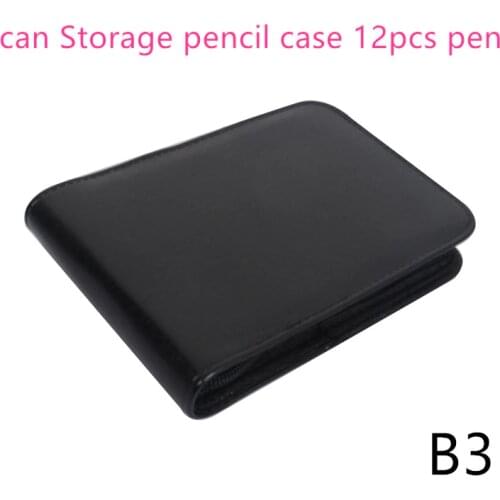 Leather pencil case estuche escolar High capacity pencilcase kalem kutu trousse scolaire stylo astuccio scuola pen case