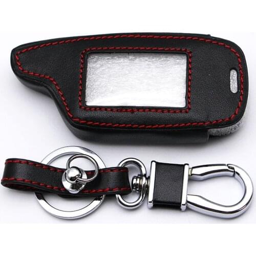 Leather Key Case For Pandora DXL 3000 3100 3170 3300 3210 3500 3700 Two Way Car Alarm System LCD Remote Fob Cover Keychain Bag