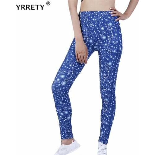 VISNXGI Leggings Women Sport Push Up Fitness High Waist Polyester Clothing Gym Workout Pants Female Blue Shiny Pattern Dropship