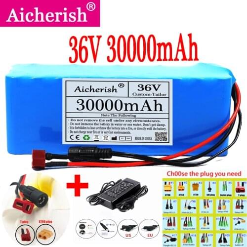 2021 36V 30Ah E-Bike With Built-In 30A BMS Electric Bicycle Scooter Lithium Battery Pack + 42V Charger