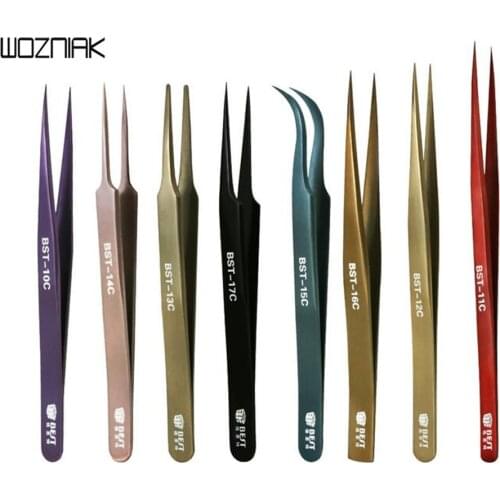 BEST Colorful Stainless Steel Custom Personalized Tweezers Specialty Tipless Magnetic Tweezers Paint Color Maintenance Tweezers