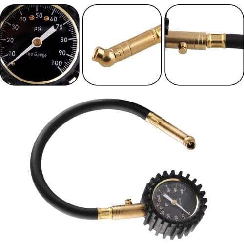 Tire Gauge 0-100 PSI Heavy Duty Tire Pressure Gauge 2 Inch Dial Low High Air Pressure Tire Gauge for Motorcycle/Car/Truck Tires