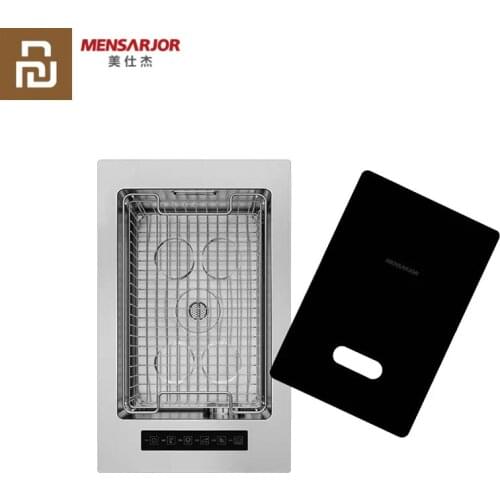 MENSARJOR Kitchen Sink Cleaning Machine Automatic Water Supply Drainage Ultrasonic Wave Washing Mijia App Smart Control