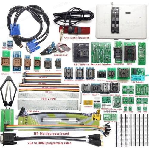 Multifunction RT809H Programmer with Adapters Support TSOP48 BGA Package NAND Flash Parameter Automatic Identification