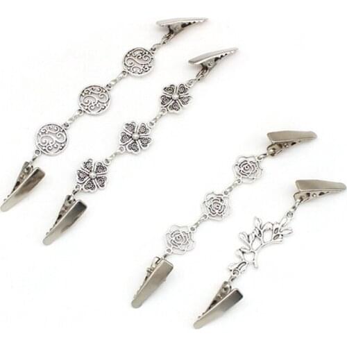 Fashion Antique Sweater Clip with Anti-Exposure Cardigan Clip Shawl Buckle for Women Clothing Ornament Wholesale