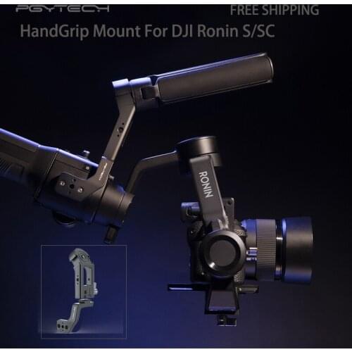 PGYTECH Handgrip Mount Metal Camera Top Handle With 3 Allai Position 1/4 Interface 2 Cold Shoe Adapter Mount For DJI Ronin S/SC