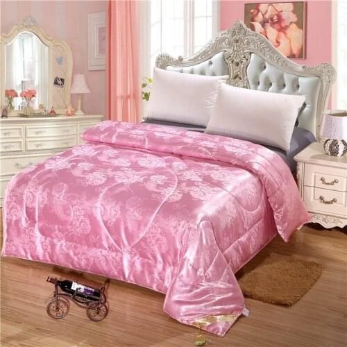 Sale Luxury Silk Comforter Duvet Twin Queen King Full Size Air Conditioning Blankets Shipping Bedding Quilt Core Jacquard Free