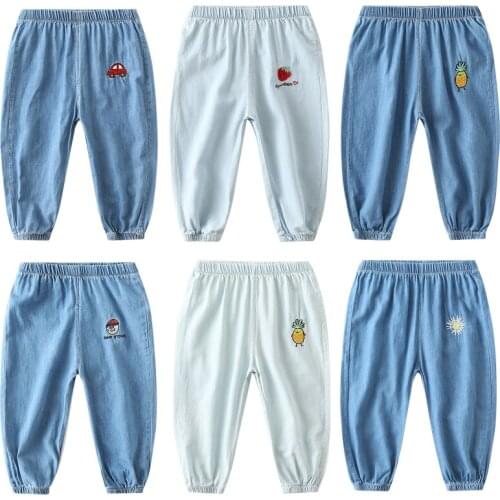 Spring and autumn boys' pant girls' pant leisure sports trousers childrens pant anti mosquito pant