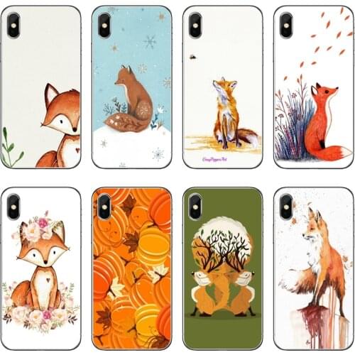 Silicone Cover Case Cute Fox In Autumn For Xiaomi Mi 11 Note 10 10T 9 9T 8 Pro A2 Lite A3 A1 Poco F1 F2 M3 X3 NFC