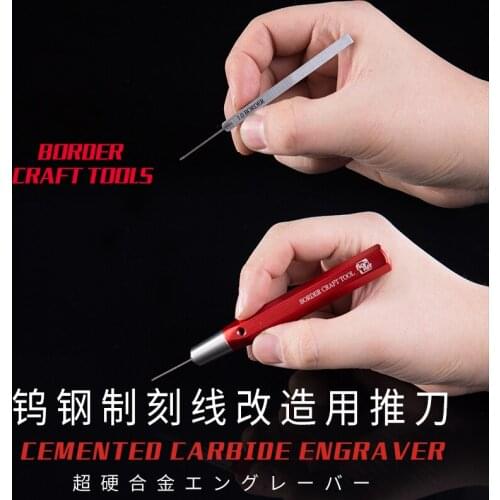Dedicated Model Push/Engraving /Scribing Knife Tungsten Steel Material Gundam Military GK Diorama Model Kit Hobby Building Tools