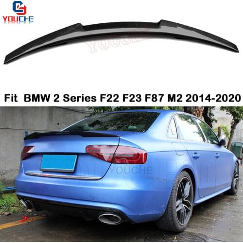 M4 Style Carbon Fiber Rear Spoiler Wing For BMW 2 Series F22 F23 F87 M2 Coupe Cabriolet 2014 - present Trunk Boot Lip
