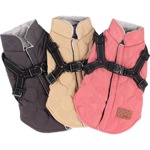 Warm Dog Clothes For Small Dog Windproof Winter Pet Dog Coat Jacket Padded Clothes Puppy Outfit Vest Yorkie Chihuahua Harness